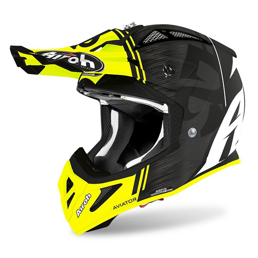 AIROH AVIATOR ACE ‘KYBON’ YELLOW MATT – BLACK VENT