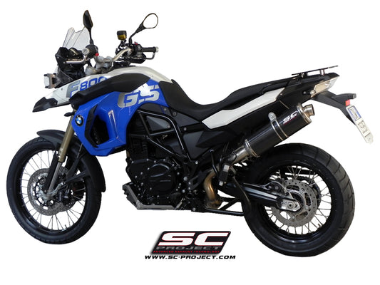 BMW F 650 GS (2008 - 2012) R60 Muffler, carbon fibre, with CNC machined exit pipe