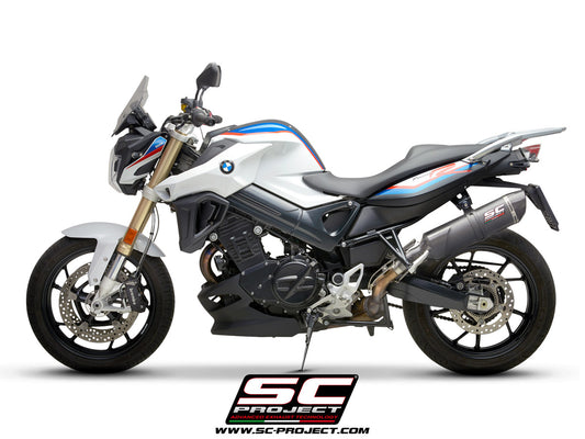 BMW F 800 R (2009 - 2016) Oval Muffler, Carbon fibre, with Carbon fibre end cap