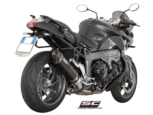 BMW K 1300 R (2009 - 2016) Oval Muffler, with carbon fibre end cap