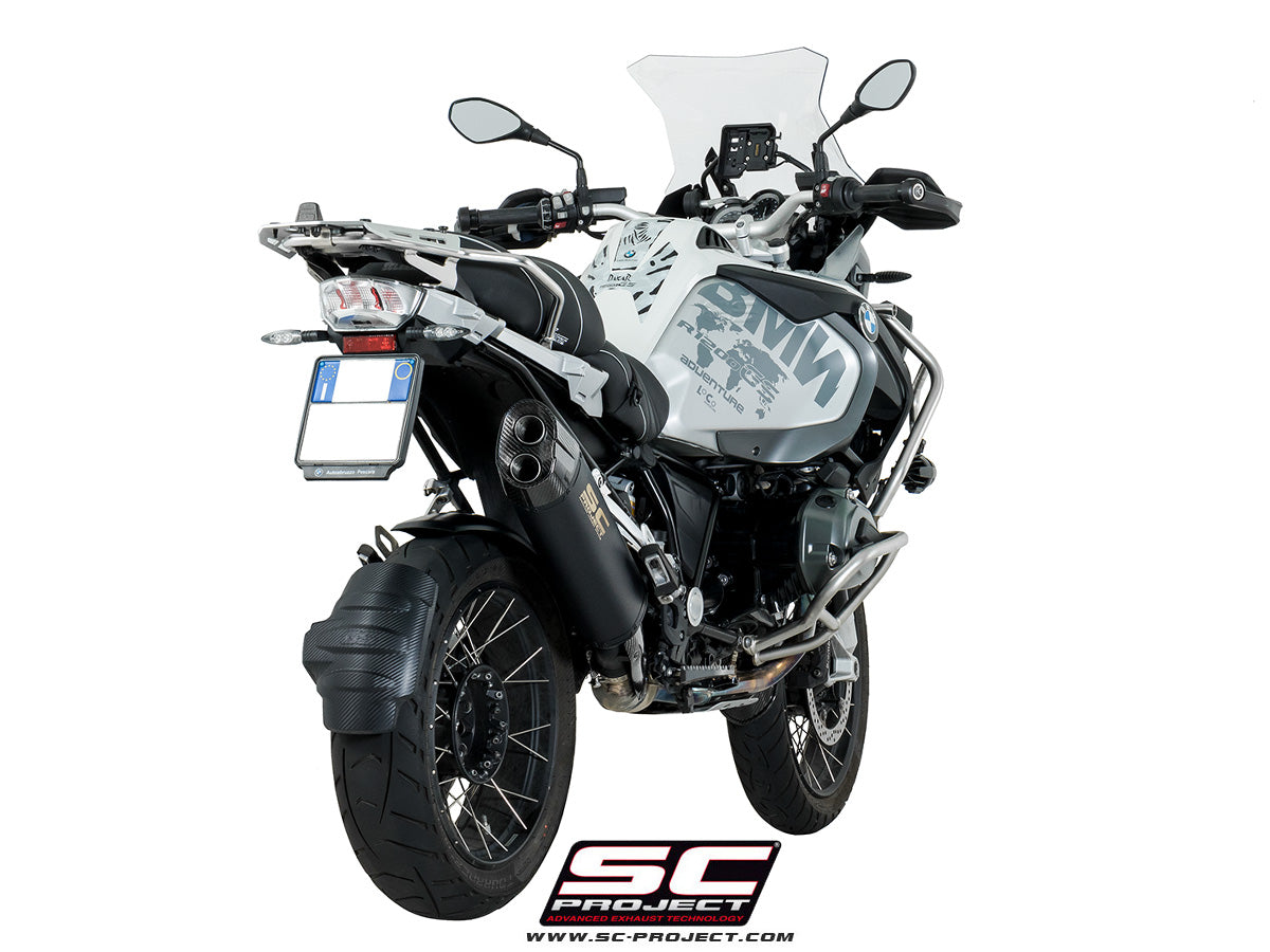 BMW R 1200 GS (2017 - 2018) - ADVENTURE Adventure Muffler, Titanium, matt black painted with Carbon fibre end cap