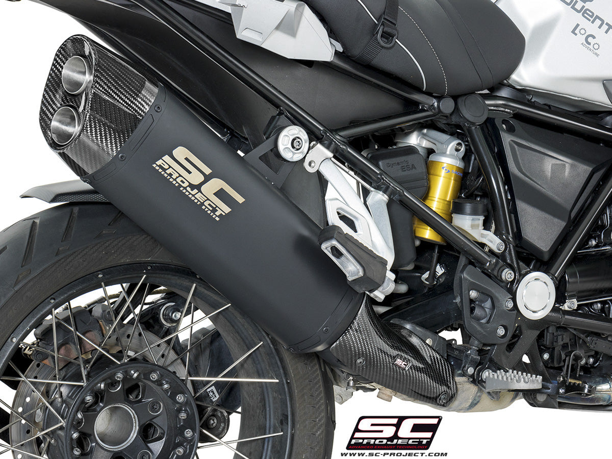 BMW R 1200 GS (2017 - 2018) - ADVENTURE Adventure Muffler, Titanium, matt black painted with Carbon fibre end cap