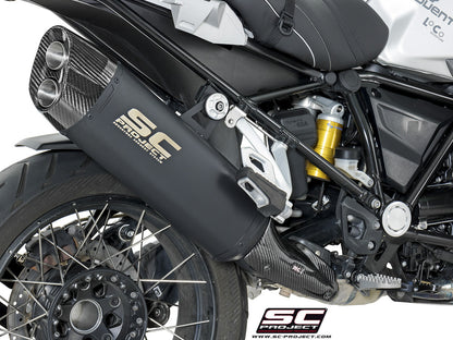 BMW R 1200 GS (2017 - 2018) - ADVENTURE Adventure Muffler, Titanium, matt black painted with Carbon fibre end cap