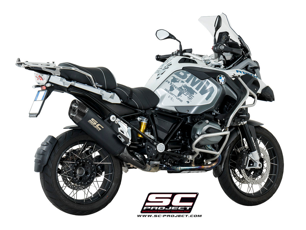 BMW R 1200 GS (2017 - 2018) - ADVENTURE Adventure Muffler, Titanium, matt black painted with Carbon fibre end cap