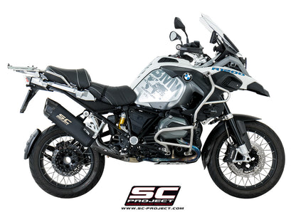 BMW R 1200 GS (2017 - 2018) - ADVENTURE Adventure Muffler, Titanium, matt black painted with Carbon fibre end cap
