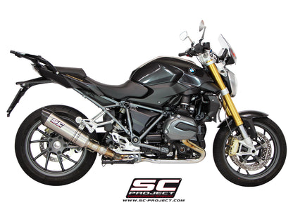BMW R 1200 R (2015 - 2016) - RS Oval Muffler, Titanium, with Carbon fibre end cap