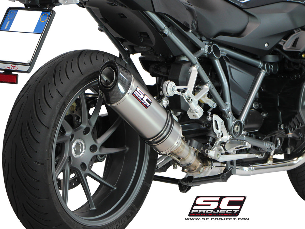 BMW R 1200 R (2015 - 2016) - RS Oval Muffler, Titanium, with Carbon fibre end cap