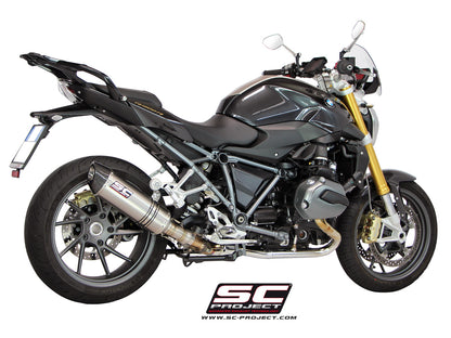 BMW R 1200 R (2015 - 2016) - RS Oval Muffler, Titanium, with Carbon fibre end cap
