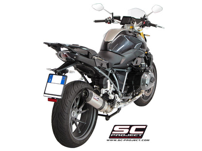 BMW R 1200 R (2015 - 2016) - RS Oval Muffler, Titanium, with Carbon fibre end cap