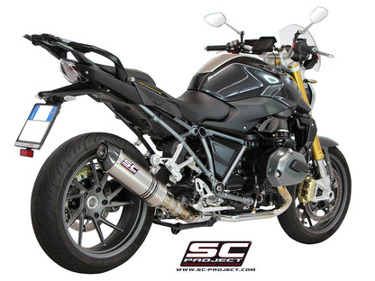 BMW R 1200 R (2015 - 2016) - RS Oval Muffler, Titanium, with Carbon fibre end cap