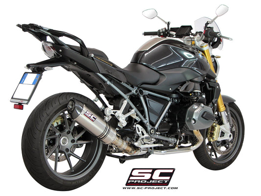 BMW R 1200 R (2015 - 2016) - RS Oval Muffler, Titanium, with Carbon fibre end cap