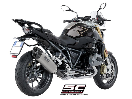 BMW R 1200 R (2017 - 2018) - RS Adventure Muffler, Titanium, with Carbon fibre end cap