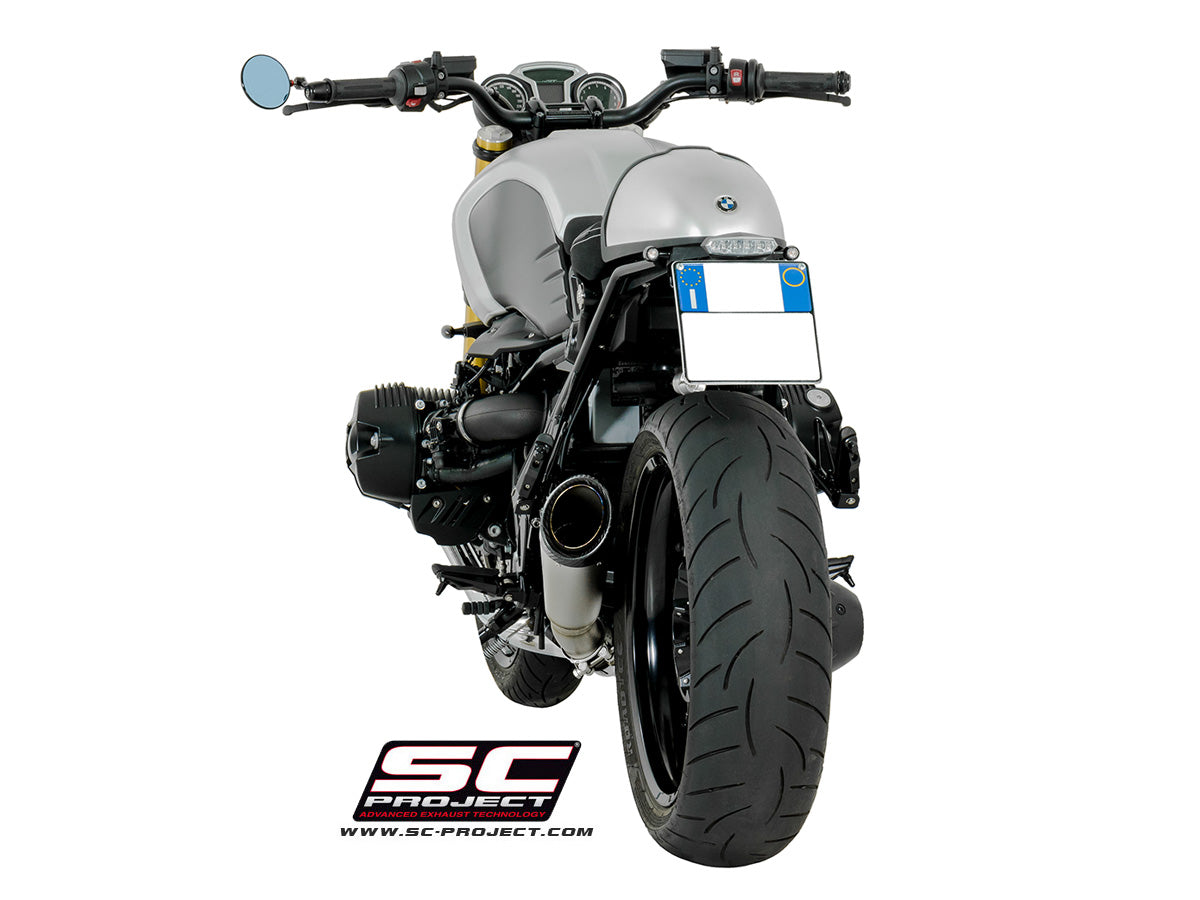 BMW R NINE T (2014 - 2020) S1 Muffler, Titanium, with Carbon fibre end cap