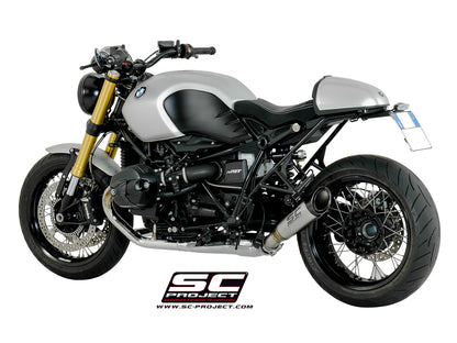 BMW R NINE T (2014 - 2020) S1 Muffler, Titanium, with Carbon fibre end cap