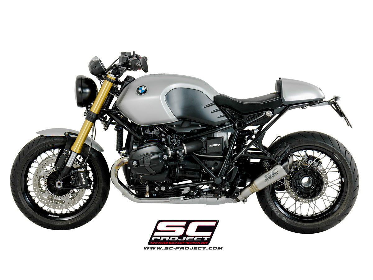 BMW R NINE T (2014 - 2020) S1 Muffler, Titanium, with Carbon fibre end cap
