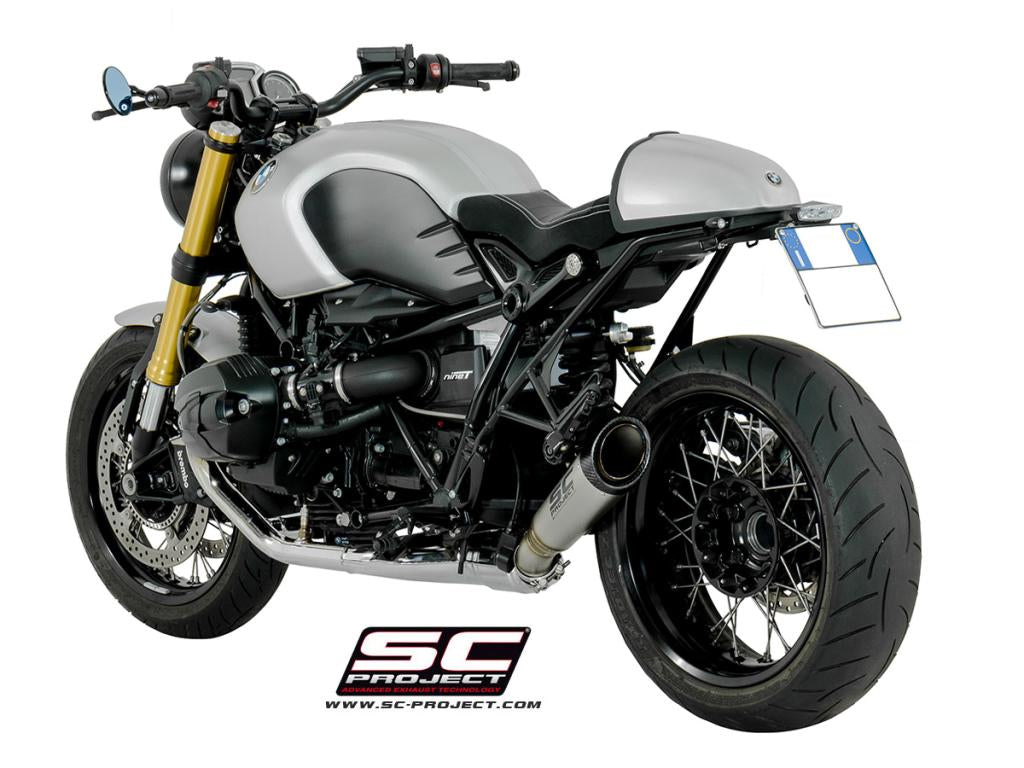 BMW R NINE T (2014 - 2020) S1 Muffler, Titanium, with Carbon fibre end cap