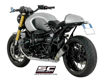 BMW R NINE T (2014 - 2020) S1 Muffler, Titanium, with Carbon fibre end cap