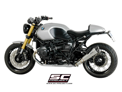 BMW R NINE T (2014 - 2020) Conic Muffler, Titanium, with Carbon fibre end cap