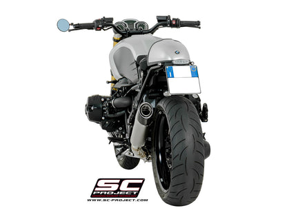 BMW R NINE T (2014 - 2020) Conic Muffler, Titanium, with Carbon fibre end cap