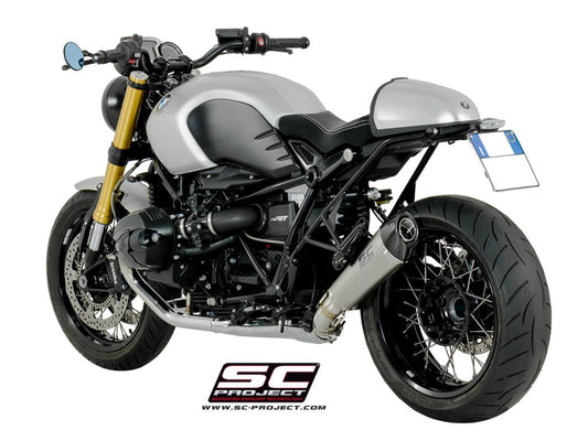 BMW R NINE T (2014 - 2020) Conic Muffler, Titanium, with Carbon fibre end cap