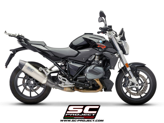 BMW R 1200 R (2017 - 2018) - RS X-Plorer II Muffler, Titanium, with Carbon fibre end cap
