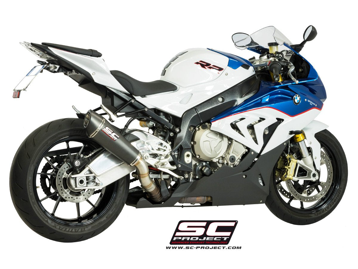 BMW S 1000 RR (2015 - 2016) Conic Muffler, with Carbon fibre end cap