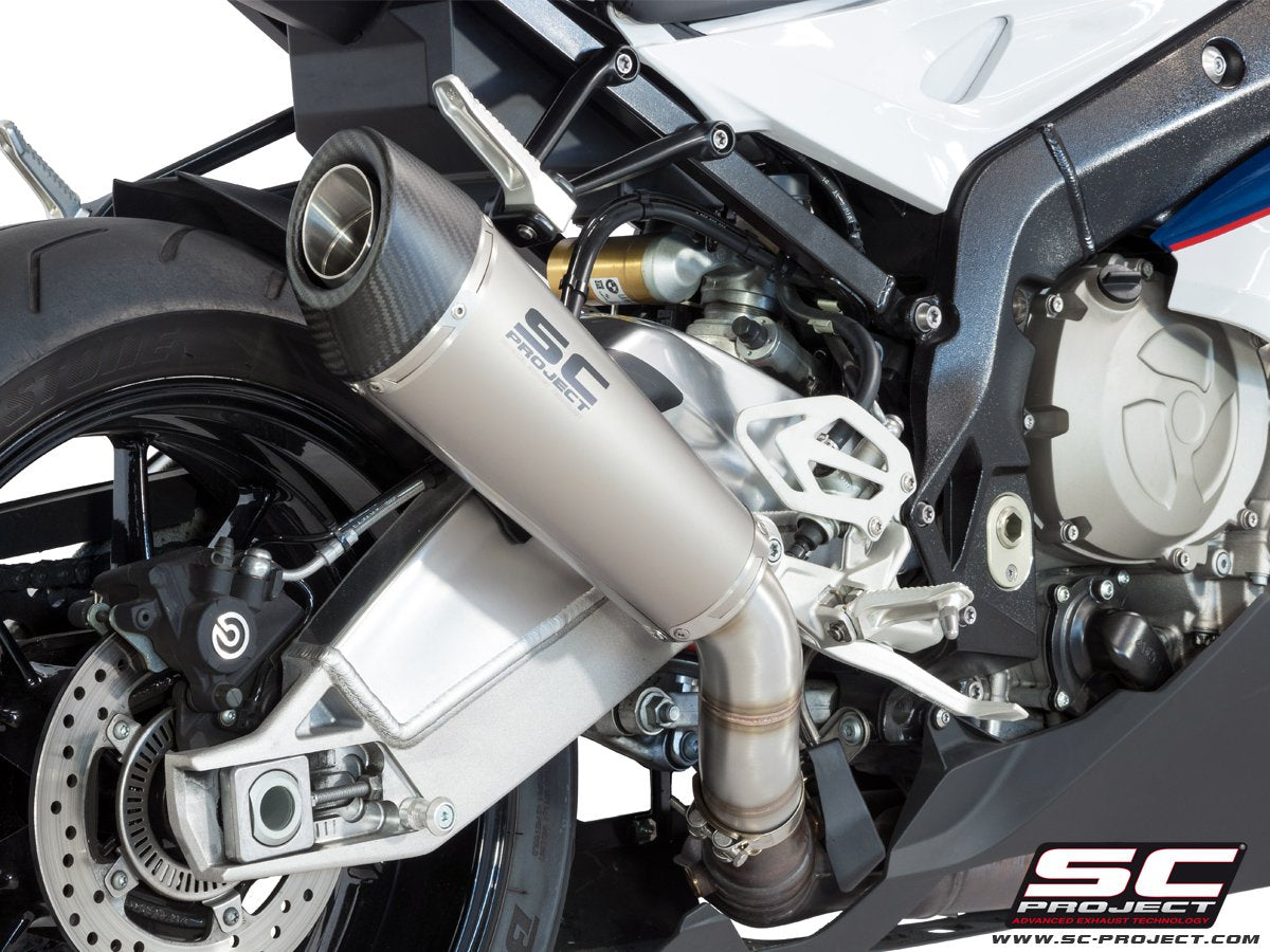 BMW S 1000 RR (2015 - 2016) Conic Muffler, with Carbon fibre end cap