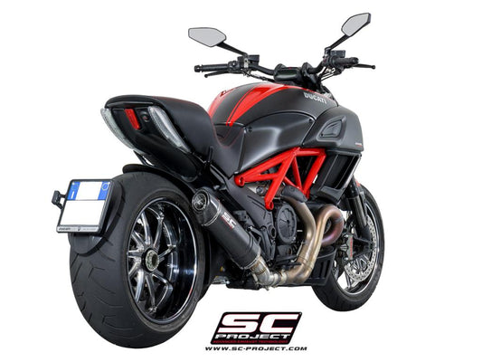 DUCATI DIAVEL (2011 - 2017) Oval Muffler, with carbon fibre end cap