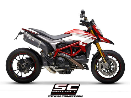 DUCATI HYPERMOTARD 939 (2016 - 2018) - SP SC1-R Muffler, high position, Carbon fibre, with 2-1 link for valve removal