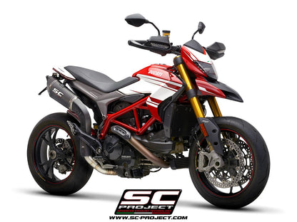DUCATI HYPERMOTARD 939 (2016 - 2018) - SP SC1-R Muffler, high position, Carbon fibre, with 2-1 link for valve removal