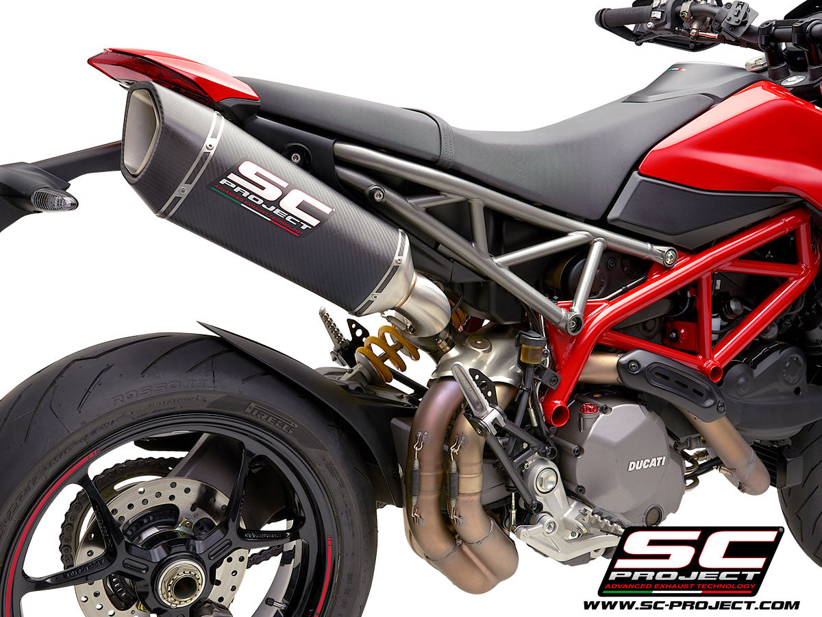 DUCATI HYPERMOTARD 950 - SP (2019 - 2020) SC1-R Muffler, Carbon fibre, with Carbon fibre end cap