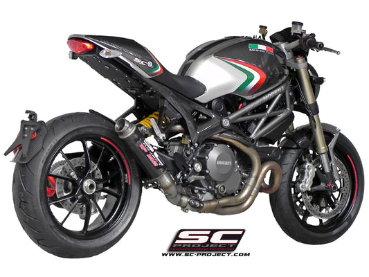 DUCATI MONSTER 1100 EVO (2011 - 2013) GP-M2 Muffler, carbon fibre, with CNC machined exit pipe
