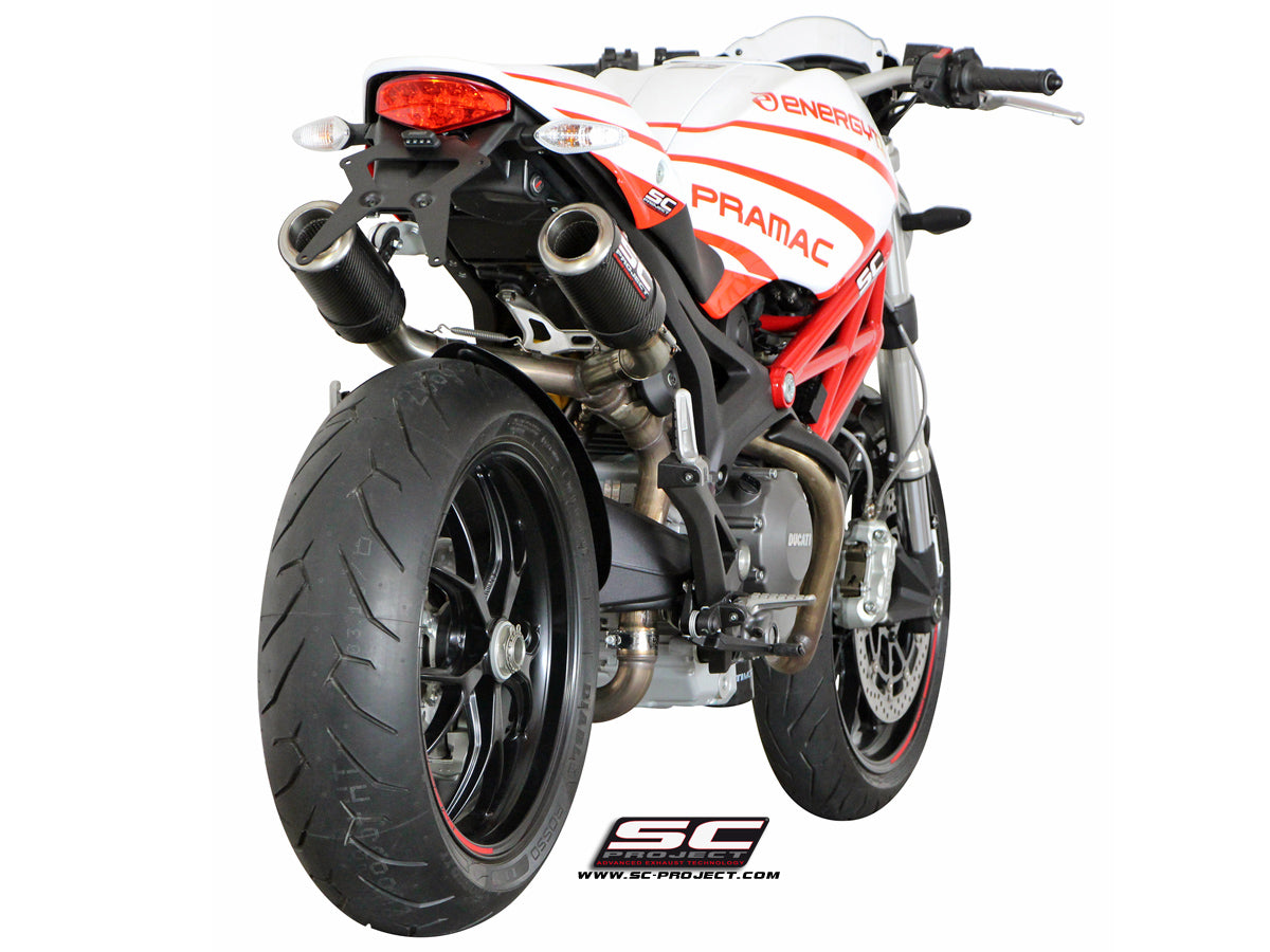 DUCATI MONSTER 1100 - S (2009 - 2010) DUCATI MONSTER 796 (2010 - 2014) DUCATI MONSTER 696 (2009 - 2014) Pair of CR-T Mufflers, Carbon fibre