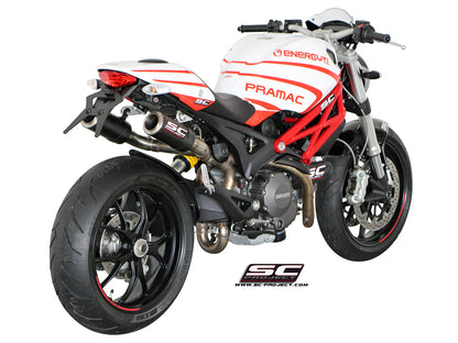 DUCATI MONSTER 1100 - S (2009 - 2010) DUCATI MONSTER 796 (2010 - 2014) DUCATI MONSTER 696 (2009 - 2014) Pair of CR-T Mufflers, Carbon fibre
