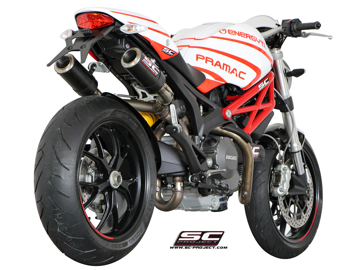 DUCATI MONSTER 1100 - S (2009 - 2010) DUCATI MONSTER 796 (2010 - 2014) DUCATI MONSTER 696 (2009 - 2014) Pair of CR-T Mufflers, Carbon fibre