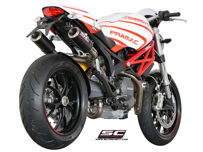 DUCATI MONSTER 1100 - S (2009 - 2010) DUCATI MONSTER 796 (2010 - 2014) DUCATI MONSTER 696 (2009 - 2014) Pair of CR-T Mufflers, Carbon fibre