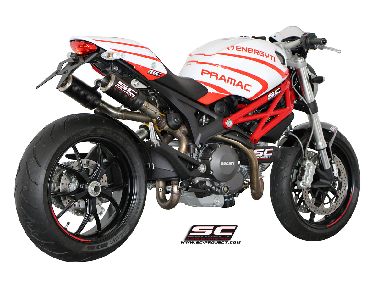 DUCATI MONSTER 1100 - S (2009 - 2010) DUCATI MONSTER 796 (2010 - 2014) DUCATI MONSTER 696 (2009 - 2014) Pair of CR-T Mufflers, Carbon fibre