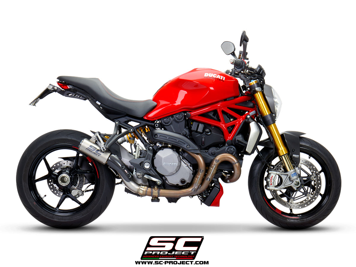 DUCATI MONSTER 1200 (2017 - 2020) - S - R CR-T Muffler, titanium, with full titanium link pipe