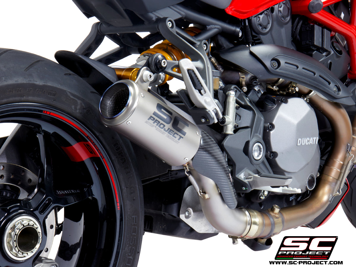 DUCATI MONSTER 1200 (2017 - 2020) - S - R CR-T Muffler, titanium, with full titanium link pipe