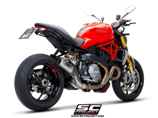 DUCATI MONSTER 1200 (2017 - 2020) - S - R CR-T Muffler, titanium, with full titanium link pipe