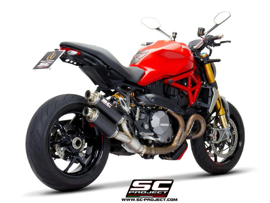 DUCATI MONSTER 1200 (2017 - 2020) - S - R Twin GP double overlapping Muffler, carbon fibre