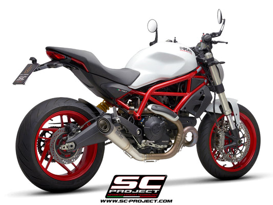 DUCATI MONSTER 797 (2017 - 2020) S1 Muffler, Titanium, with Carbon fibre end cap