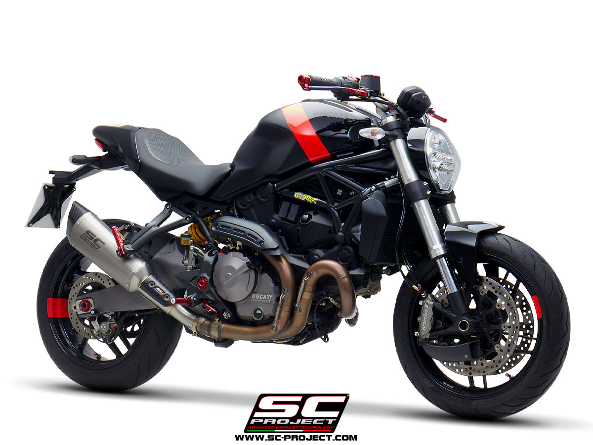 DUCATI MONSTER 821 (2018 - 2020) SC1-R Muffler, with Carbon fibre end cap