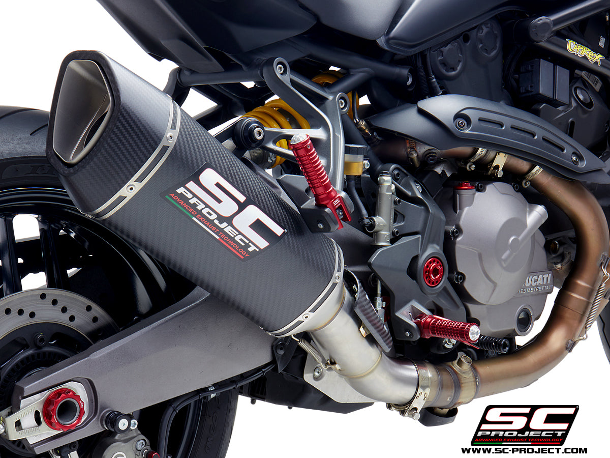 DUCATI MONSTER 821 (2018 - 2020) SC1-R Muffler, with Carbon fibre end cap