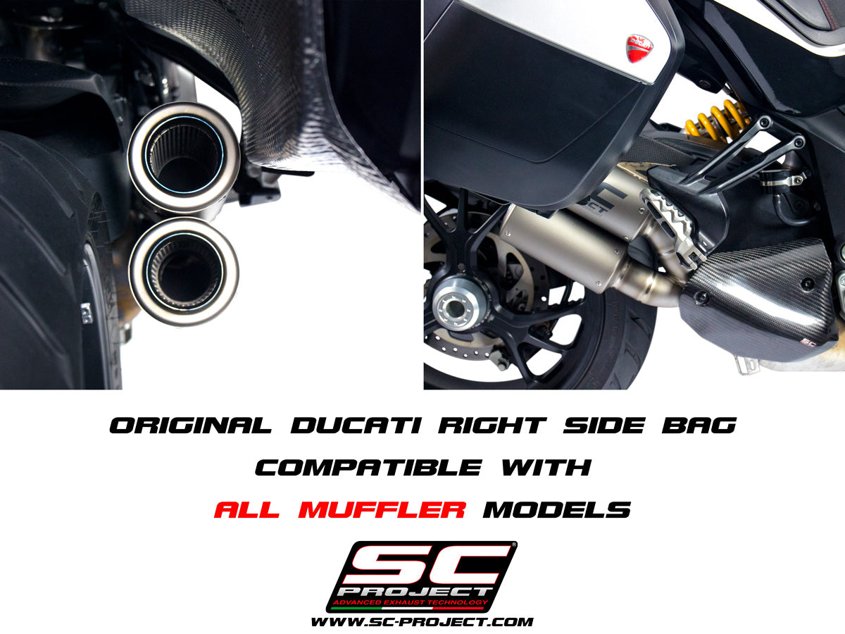 DUCATI MULTISTRADA 1260 (2018 - 2020) MTR Muffler, Carbon fibre, with machined from solid CNC end cap