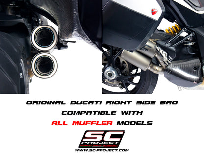 DUCATI MULTISTRADA 1260 (2018 - 2020) MTR Muffler, Carbon fibre, with machined from solid CNC end cap