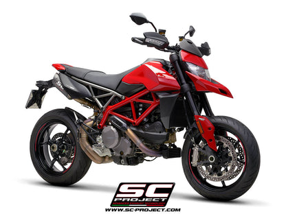 Ducati HYPERMOTARD 950 (2021 - 2025) - RVE - SP - EURO 5 Pair of S1-Carbon Mufflers, Carbon fiber, with Carbon fiber end cap