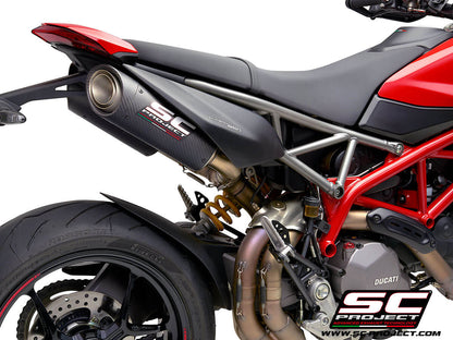 Ducati HYPERMOTARD 950 (2021 - 2025) - RVE - SP - EURO 5 Pair of S1-Carbon Mufflers, Carbon fiber, with Carbon fiber end cap