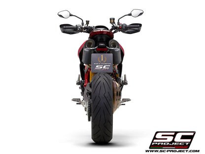 Ducati HYPERMOTARD 950 (2021 - 2025) - RVE - SP - EURO 5 Pair of S1-Carbon Mufflers, Carbon fiber, with Carbon fiber end cap