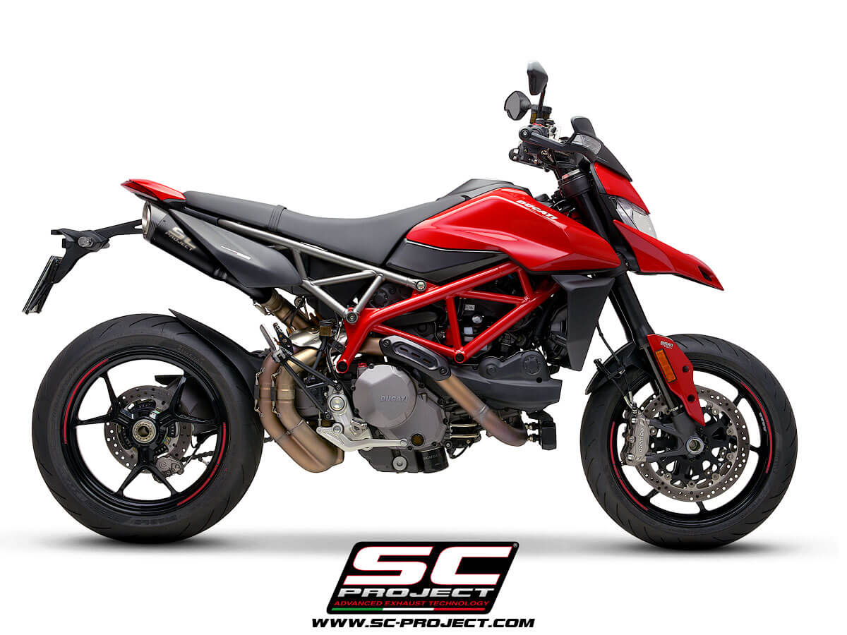 Ducati HYPERMOTARD 950 (2021 - 2025) - RVE - SP - EURO 5 Pair of S1 Mufflers, Titanium, with Carbon fiber end cap